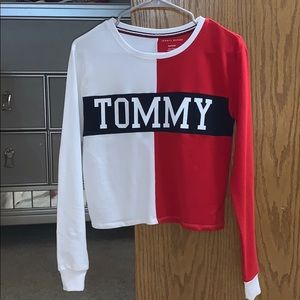 A Tommy Hilfiger long sleeve T-shirt.